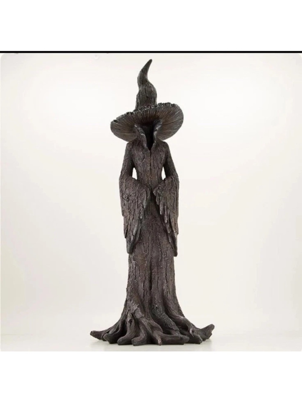 Cracker Barrel 24” Witch Figurine Halloween Tree Bark Root Statue Decor NIB